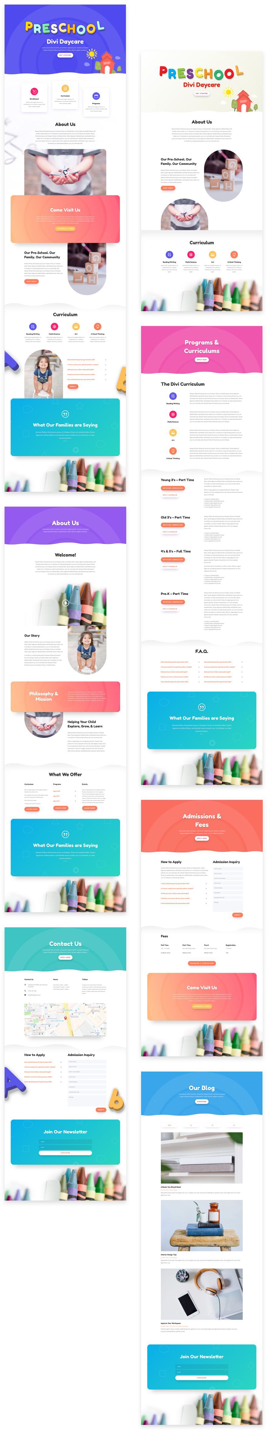 Divi Daycare Layout Pack