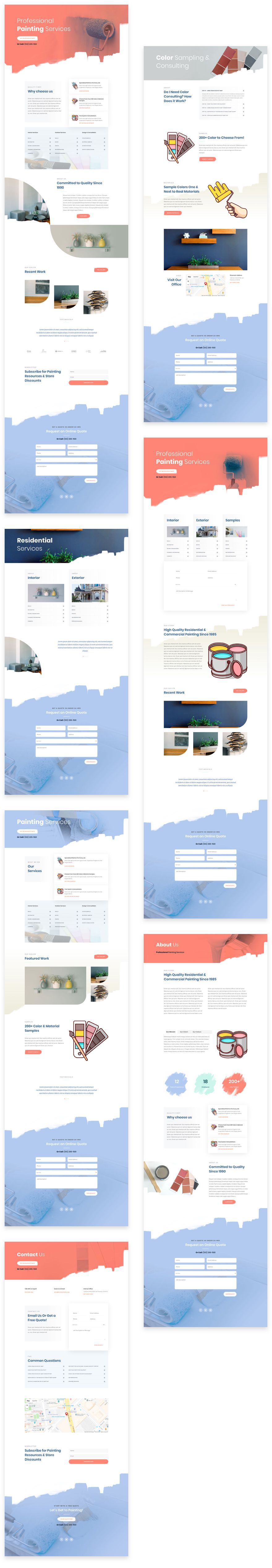 Painting Services Divi Layout Pack