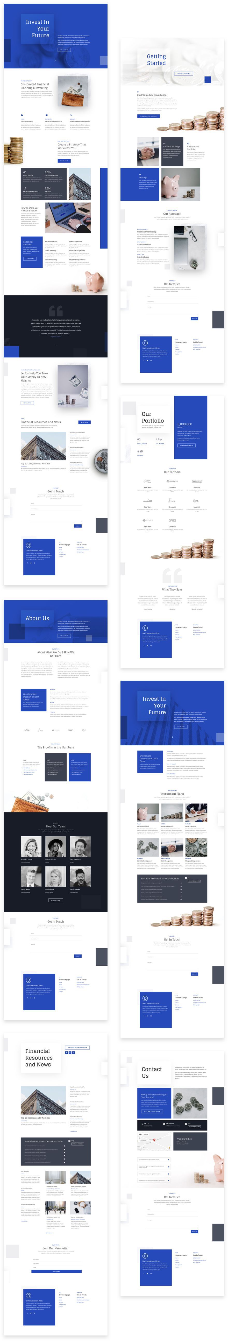 Investment Company Divi Layout Pack