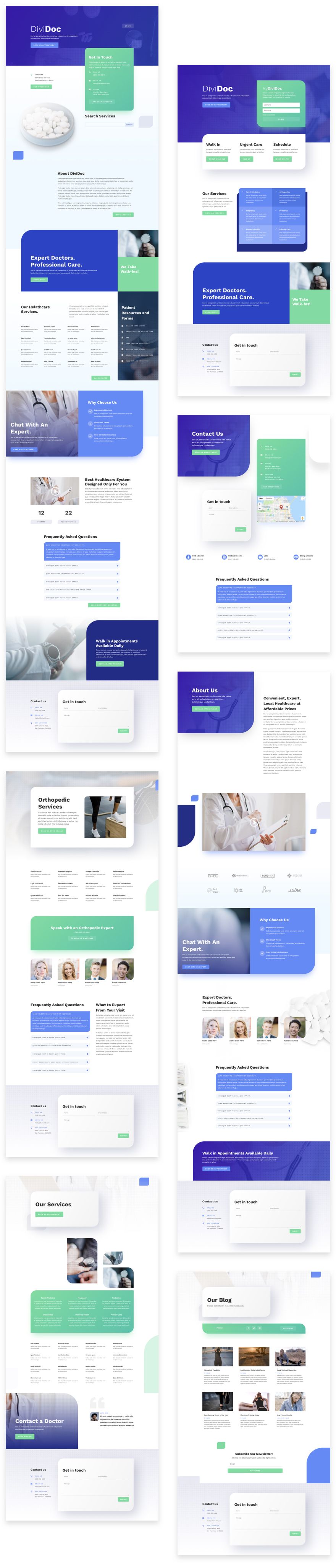 Health Clinic Divi Layout pack