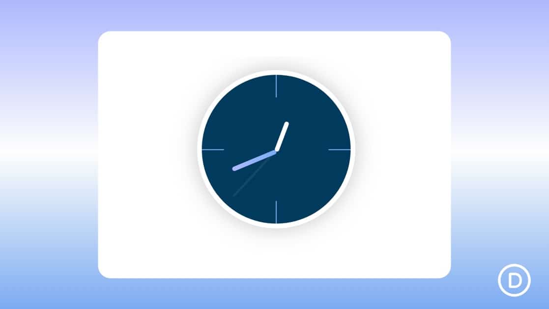 Animated Clock with Scroll Effects