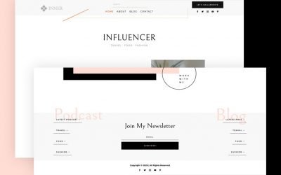 Header & Footer for Influencer Layout Pack