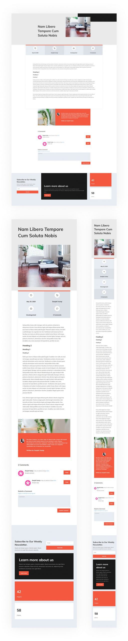 Blog Post Template for Interior Design Layout