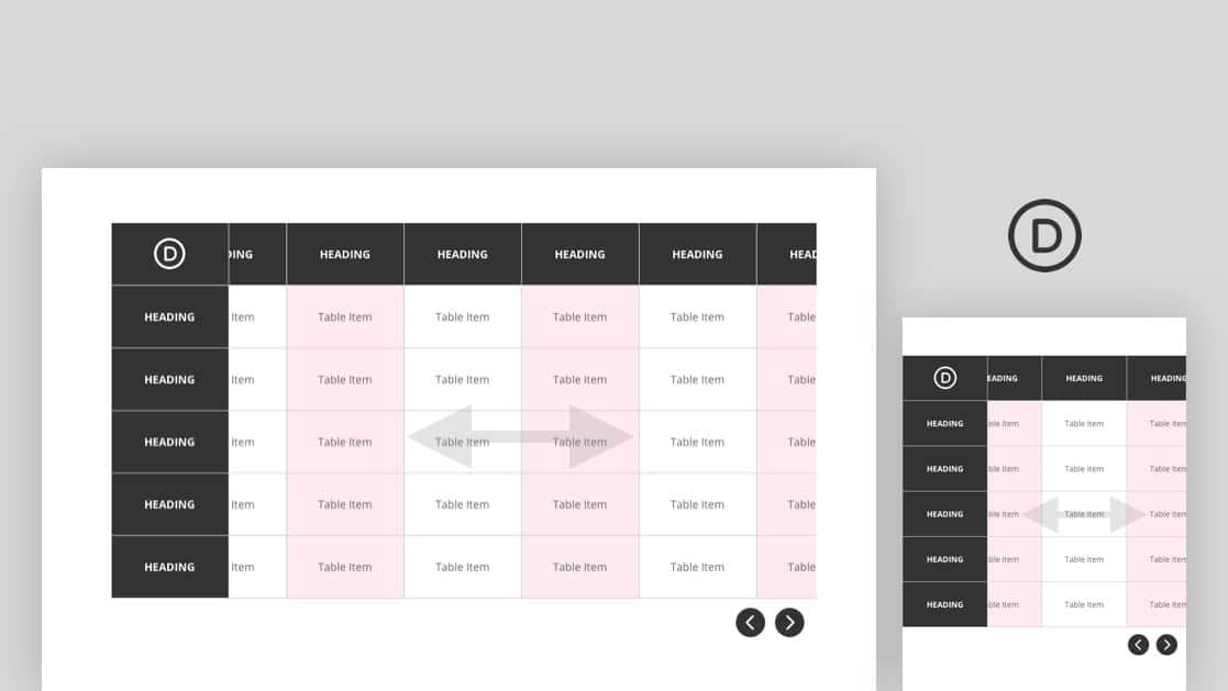 Responsive Table with Horizontal Scroll