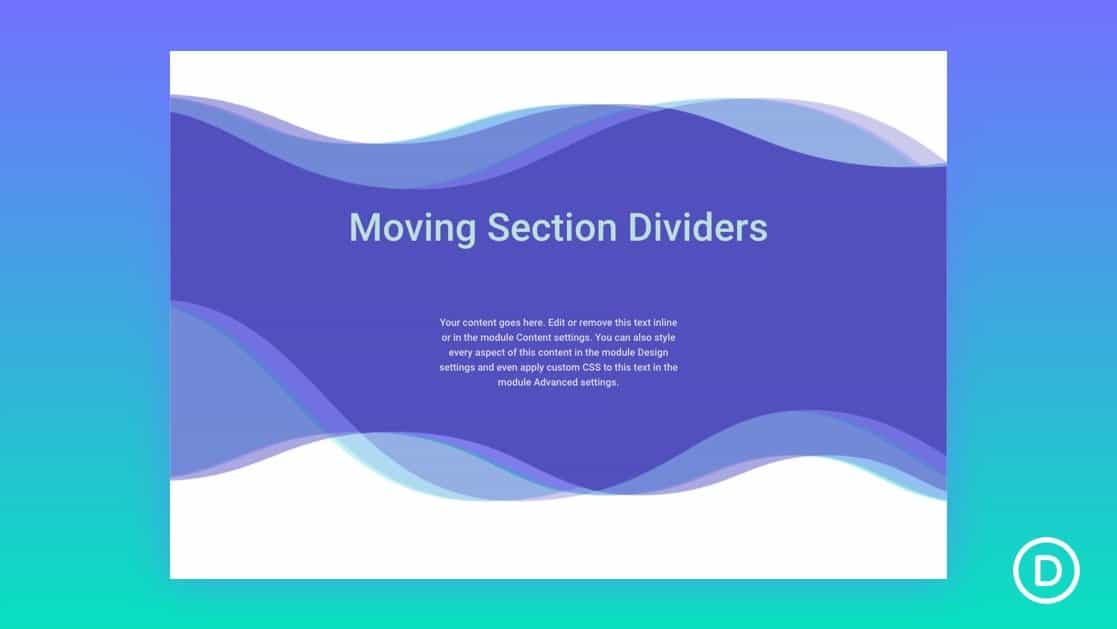 Section Divider Scroll Effects