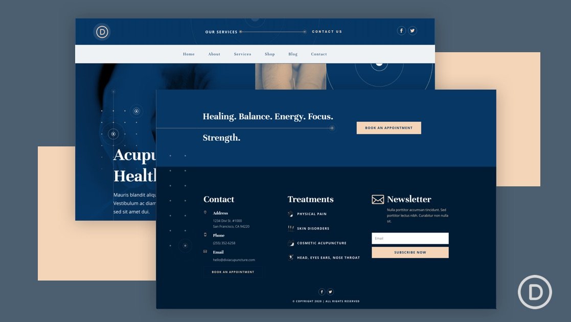 Header & Footer for Acupuncture Layout
