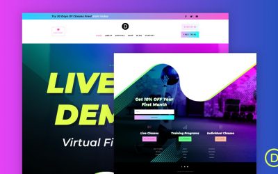 Header and Footer for Virtual Fitness Layout Pack